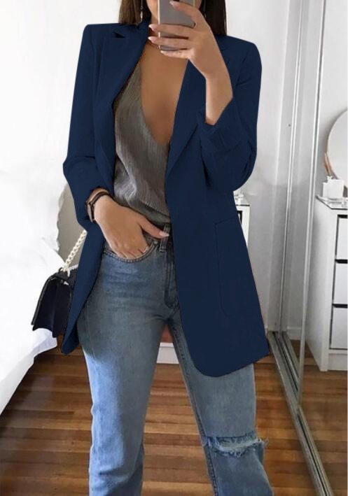 Lapel Slim Cardigan Temperament Blazer - Image 5