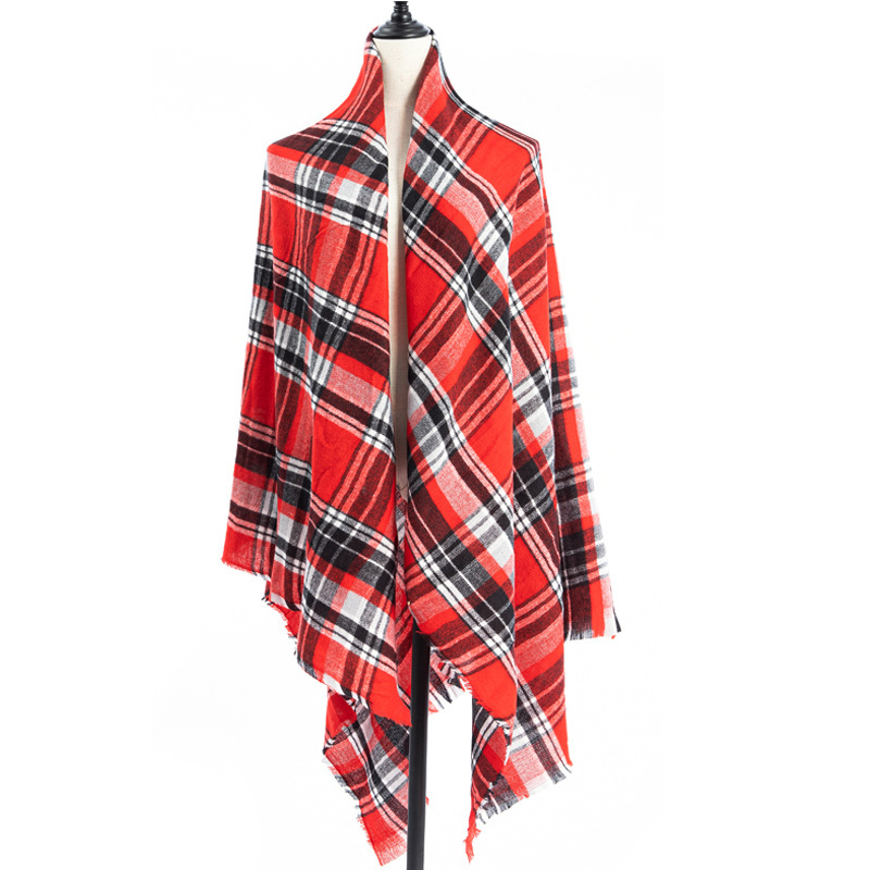 Women's Cashmere-like Plus-sized Double-sided Qicaigei Scarf Shawl - Image 8