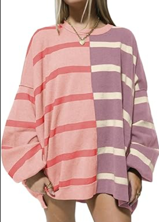 Striped Knitted Long-sleeved Sweater For Women - Image 6