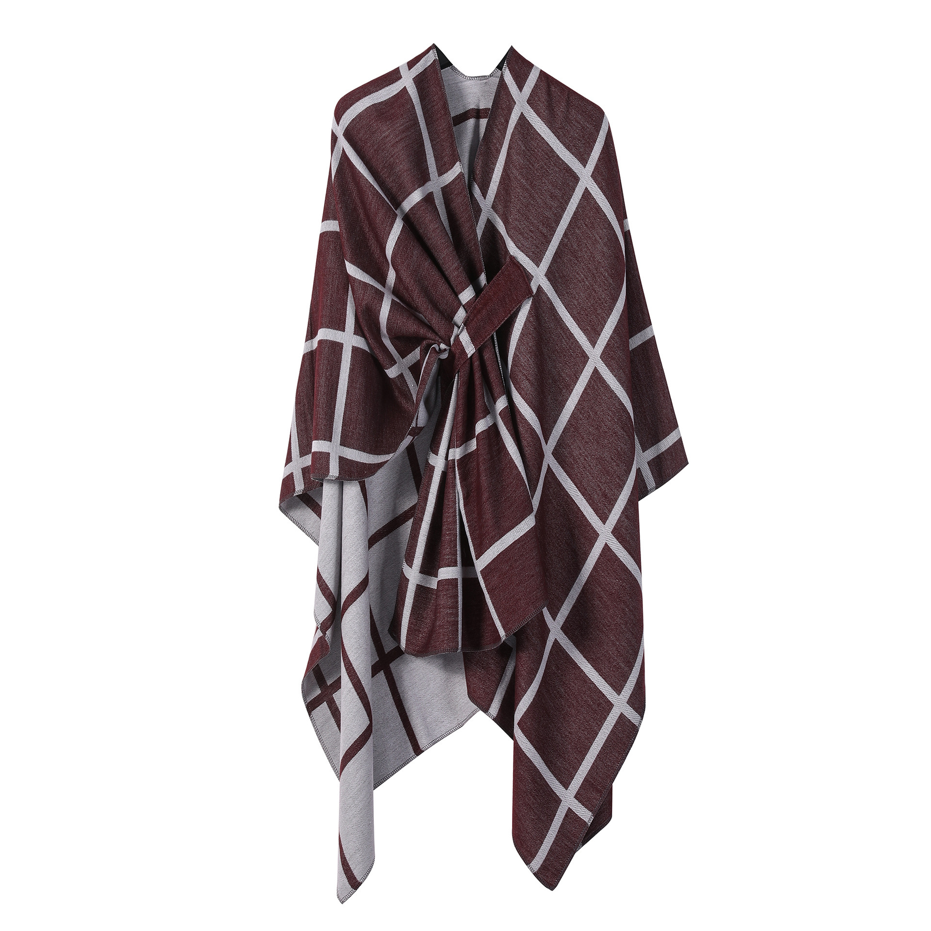 Women's Fashion Gingham Check Warm Scarf - Image 5