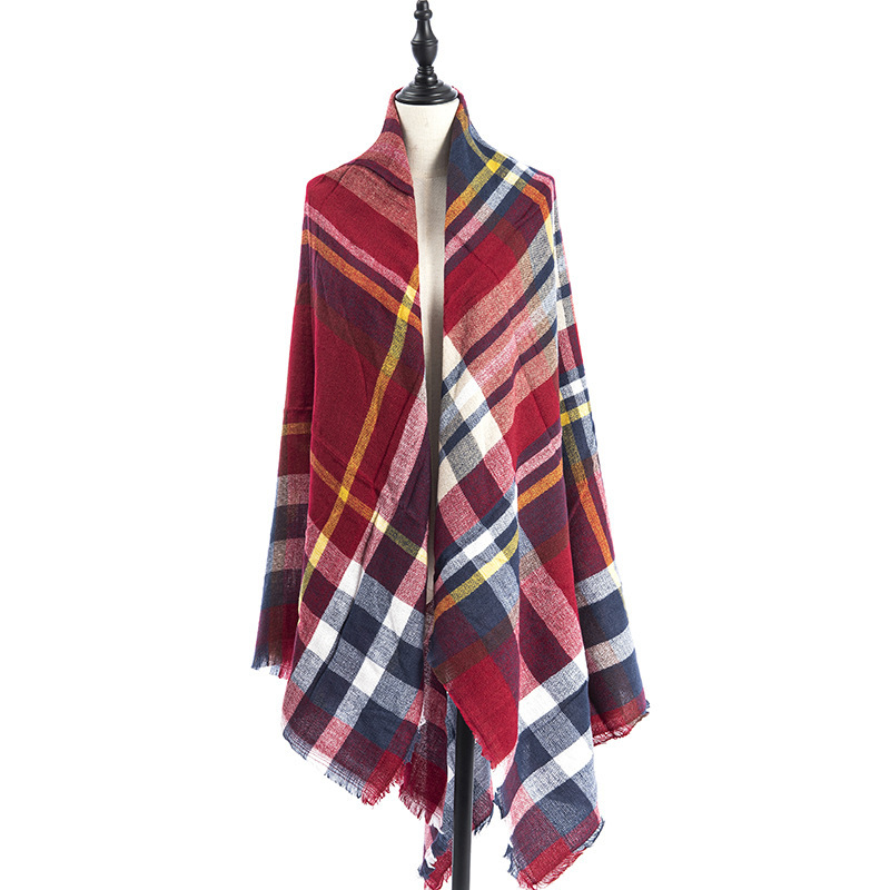 Women's Cashmere-like Plus-sized Double-sided Qicaigei Scarf Shawl - Image 7