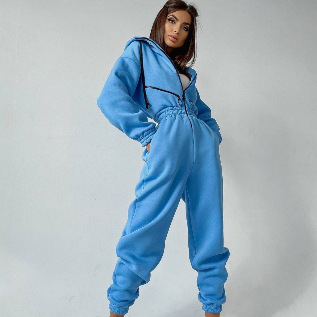 Sports And Casual Women's Hooded Jumpsuit - Image 4