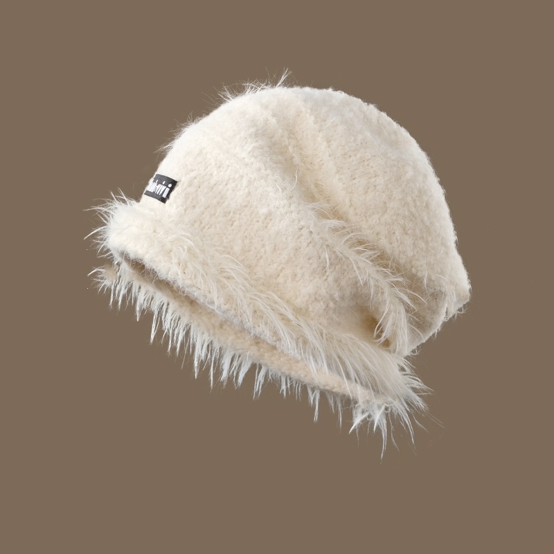 Korean Style Autumn And Winter Plush Knitted Mixed Color Stripe Warm - Image 2