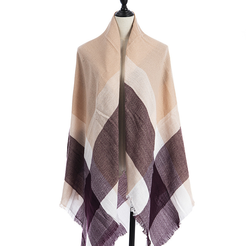 Women's Cashmere-like Plus-sized Double-sided Qicaigei Scarf Shawl - Image 3