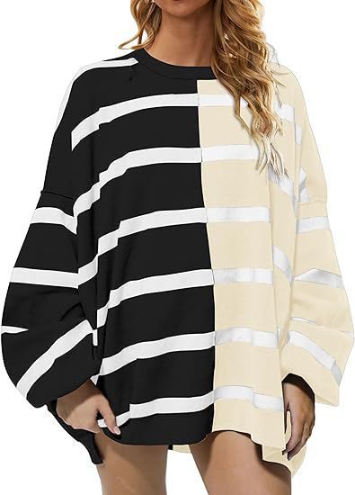 Striped Knitted Long-sleeved Sweater For Women - Image 7