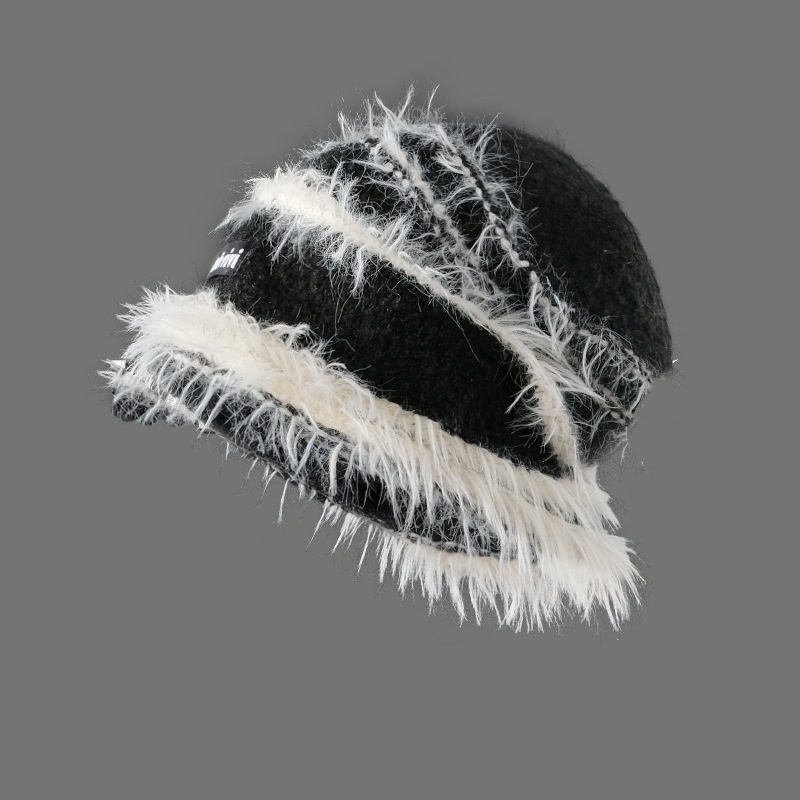 Korean Style Autumn And Winter Plush Knitted Mixed Color Stripe Warm - Image 8