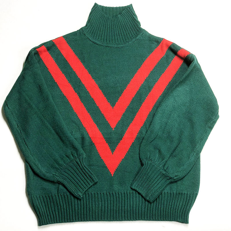 Turtleneck Long Sleeve Loose Retro Women's Sweater - Image 2