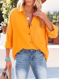 Women's Dropped Shoulder Bat Shirt Casual Long Sleeve Shirt - Image 7