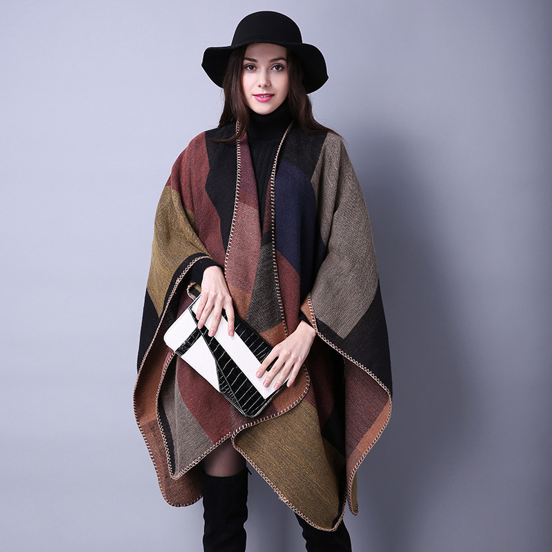 Autumn And Winter Scarf Versatile Lattice Ladies Travel Shawl - Image 4