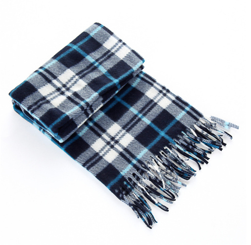 Autumn And Winter Black And White Plaid Plus-sized Thickening Thermal Men's And Women's Scarf - Image 2