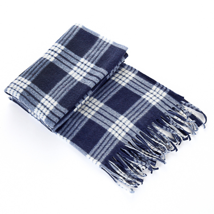 Autumn And Winter Black And White Plaid Plus-sized Thickening Thermal Men's And Women's Scarf - Image 9