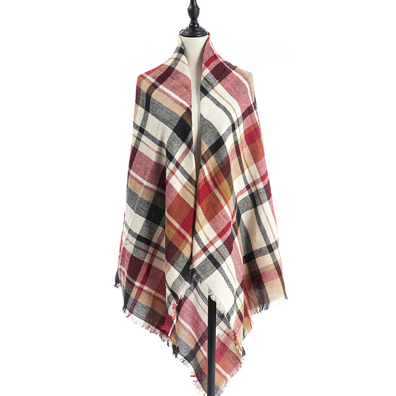 Women's Cashmere-like Plus-sized Double-sided Qicaigei Scarf Shawl - Image 6