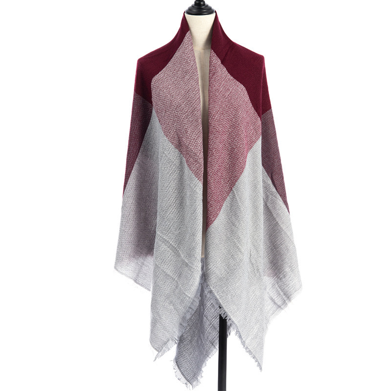 Women's Cashmere-like Plus-sized Double-sided Qicaigei Scarf Shawl - Image 10
