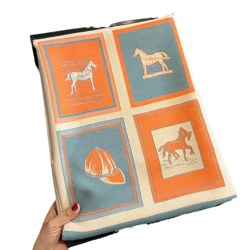 Carriage Artificial Cashmere Scarf Women's Dual-use Air Conditioning Shawl - Image 3