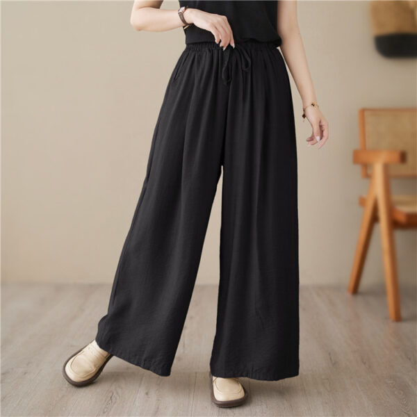 New Plus Size Wide Legs Mop Straight Casual Pants - Image 8