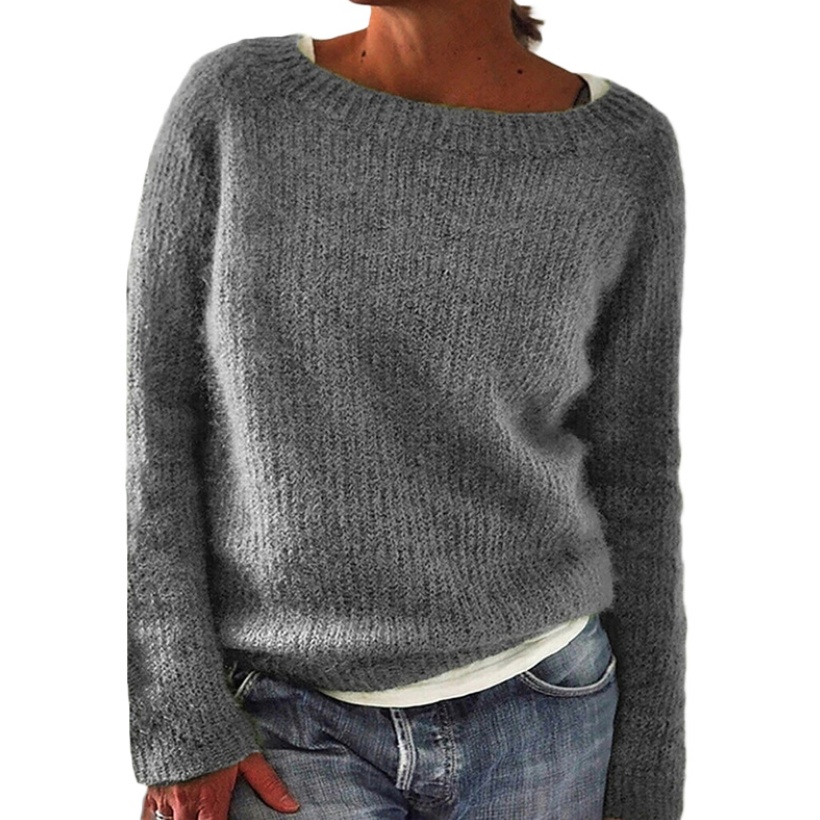 Static version basic sweater knit sweater - Image 3