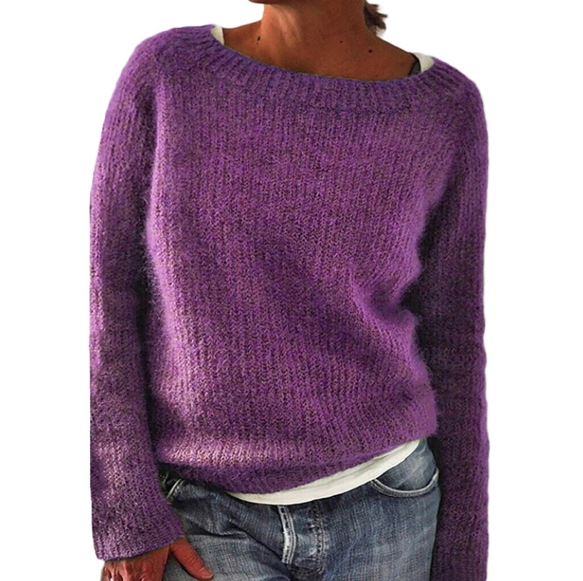 Static version basic sweater knit sweater - Image 5
