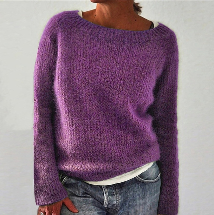Static version basic sweater knit sweater - Image 2