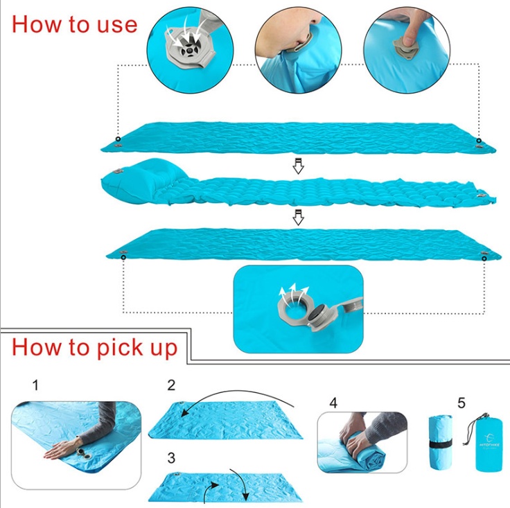 Outdoor Camping Inflatable Honeycomb Mattress Tent Sleeping Mat - Image 5