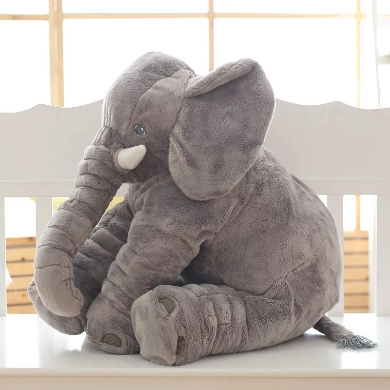 Soft Comfort Elephant Plush Toy Accompany Sleeping Baby Sleep Child Pillow Leather Shell - Image 4