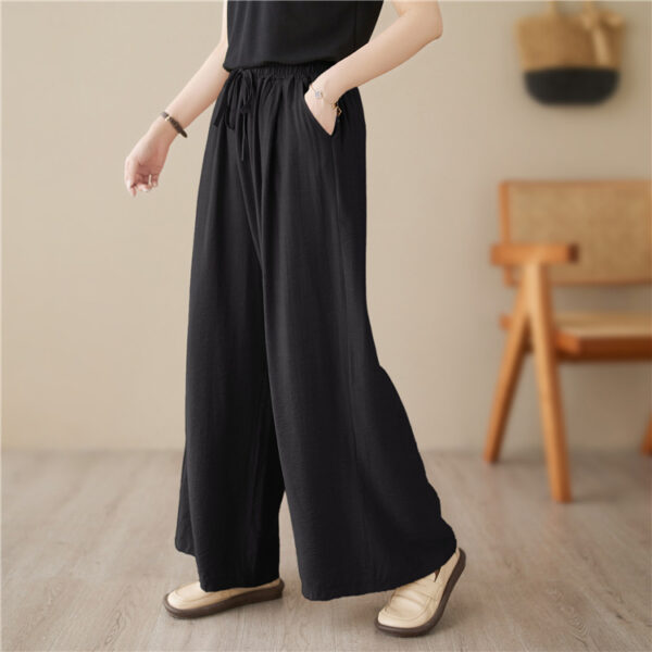 New Plus Size Wide Legs Mop Straight Casual Pants - Image 2