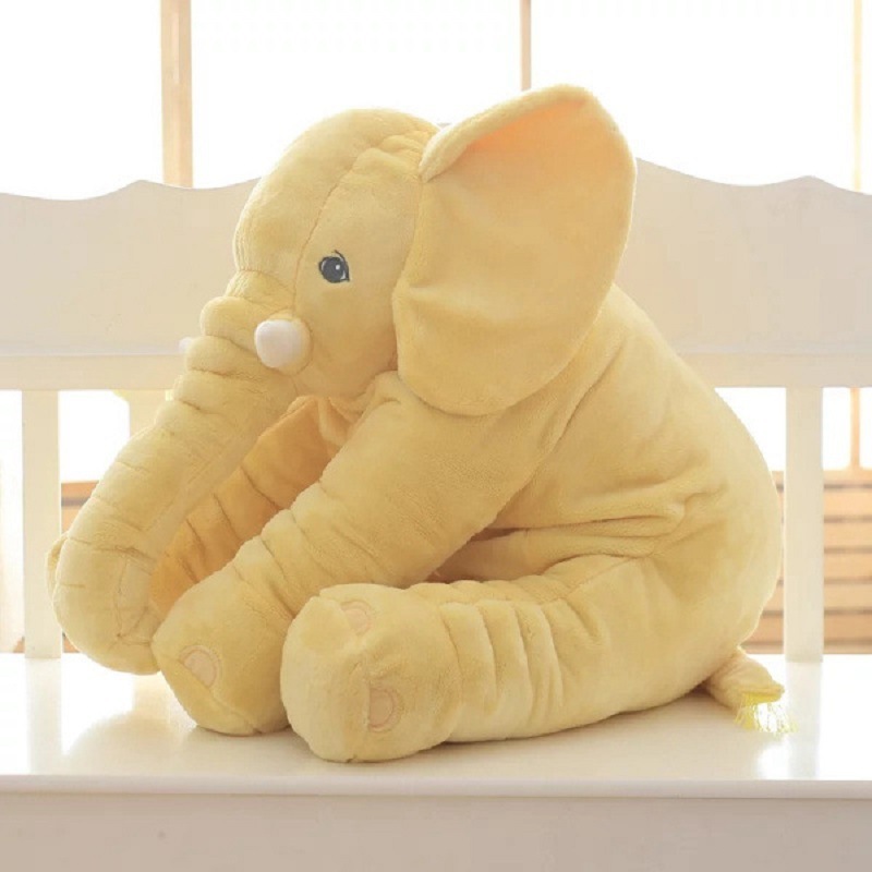 Soft Comfort Elephant Plush Toy Accompany Sleeping Baby Sleep Child Pillow Leather Shell - Image 3