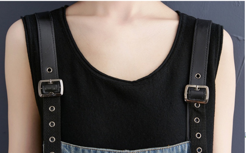 New Literary Large Size Fat Sister Jean Suspenders Female - Image 6